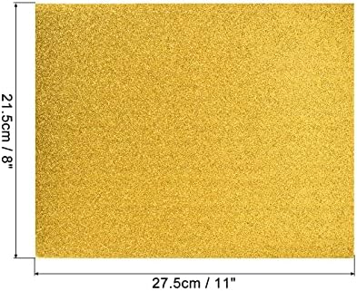 Листове от полиуретанова пяна Rebower Glitter ЕВА, [за декоративно и приложно изкуство] - 11x8 инча дебелина 2 мм / Тъмно жълто