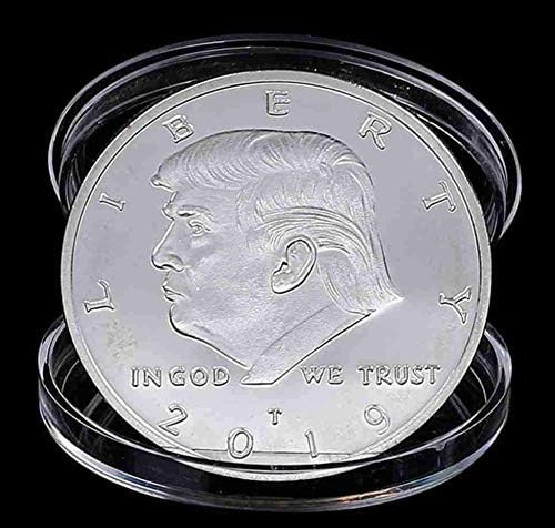 Комплект дръжки ТЪРГОВСКИ Център - Сребърна Монета, Доналд Дж. Тръмп Запазване на Америка Монета Голямото предизвикателство, Възпоменателна