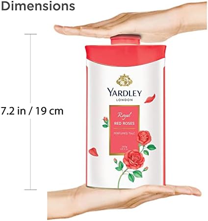 Парфюмированные свежи цветни аромати Yardley London, които са затворени в тънка и копринено тальковую захар (Ароматизиран талк Yardley Royal Red Roses - 250 г, 1 опаковка)