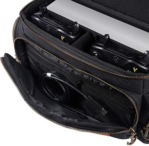 Защитен калъф Zadii за носене Съвместим с Xbox серия S, Пътна чанта Побира конзола серия S, 2 контролера, преносим твърд диск, кабели