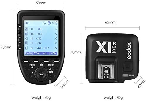 Godox Xpro-C 2.4 G X System TTL Безжичен Предавател на Стартиране светкавица и приемник, контролер 2 * X1R-C е Съвместим със светкавица