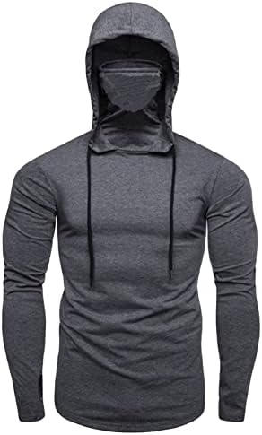 Мъжки ежедневни пуловер, блузи с шнорхел, тренировочная hoody с качулка с дълъг ръкав, лека ветрозащитная блуза с качулка