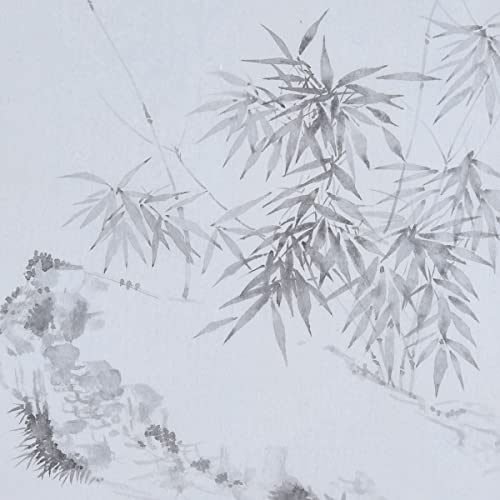 Бамбук Камък на Китайската Живопис Ръчно Рисувани Стенни Изкуството на Източна Четка За Миене на Мастило Акварел Интериор за Спални,