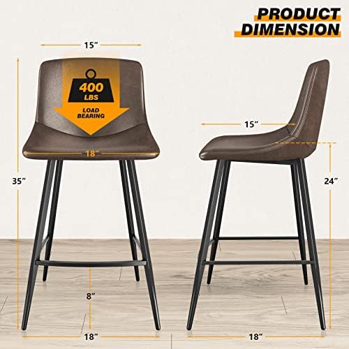 Набор от продуктова столове 5Rcom от 2,24 от Изкуствена кожа Стол с облегалка, Бар стол за Кухненски Остров, трапезария, зала за