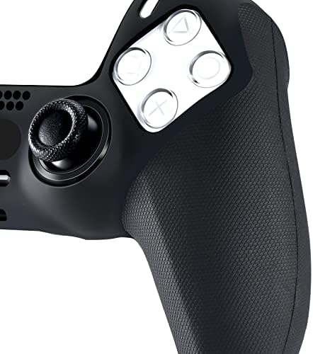 Силиконова Обвивка Pandaren Grip Texture за контролер PS5 Dualsense x 1 черно с дръжки Pro Thumb x 8