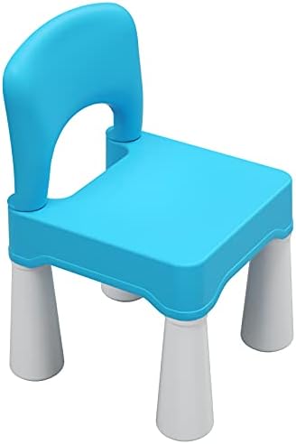 Пластмасов стол за деца burgkidz, Здрав и лек Детски стол, Височина на седалката 9,3 инча, за използване на закрито или на открито