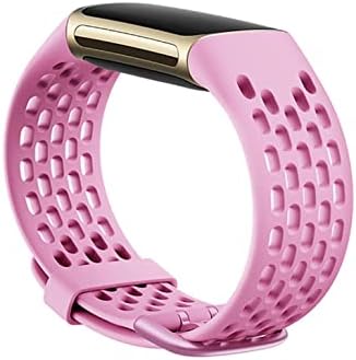 Спортен аксесоар за Fitbit Charge 5 ивици, мек силикон Взаимозаменяеми гривна, Съвместим с джапанки за зареждане на Fitbit, Монофонични
