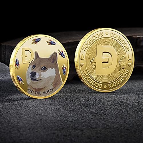 1 унция Златни Възпоменателни монети Dogecoin Позлатен са подбрани монета Dogecoin 2021 Ограничена серия с Защитен калъф