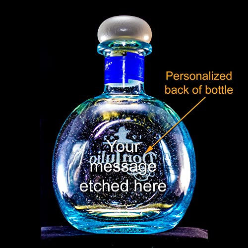 Празна бутилка/гарафа с персонализиран надпис Don Julio Blanco (Съвместима замяна на бутилка Don Julio)