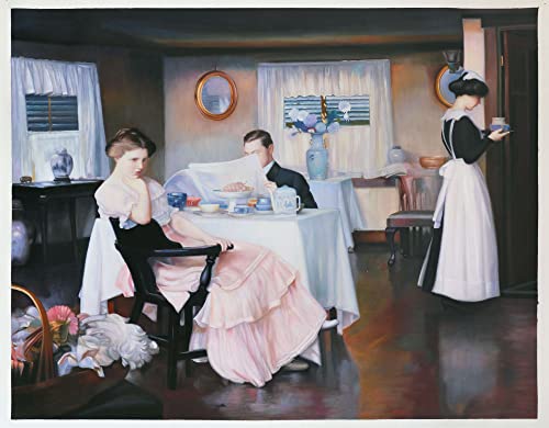 Закуска - картина на Уилям Макгрегора Пакстън, написана на ръка с маслени бои, на която добре облечена млада жена се цупи, докато