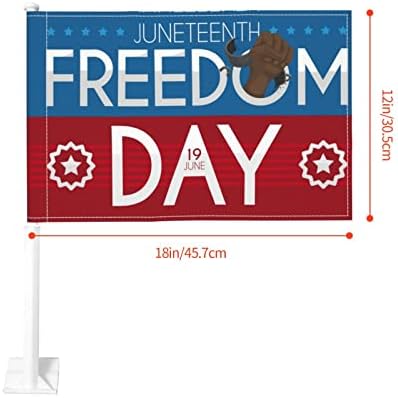 На деветнадесети юни Ден на Свободата на афро-американски 19 юни 1865 Година, Авто Флаг Скоба За Прозорци Флаг Двустранно Прозорец