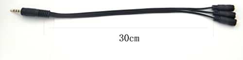 GenHaoQi 3,5 мм Сплитер микрофон и аудио кабел, 3.5 мм Стерео Аудио Сплитер кабел С Позлатените покритие от 3,5 мм (1/8 ) Стерео