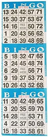 Хартиени игра карти American Games Bingo – 3 Карти – 10 листа за игра на бинго – 100 Книги – 10 Цвята, Произведено в САЩ