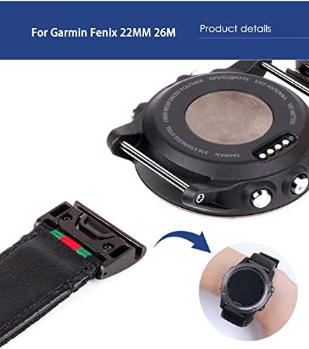 KANGDD Быстроразъемные найлонови въжета от телешка кожа за Garmin Fenix 7X7 6 6X Pro GPS 5 5X 3HR Descent Mk1 Mk2 Каишка 22-26 мм