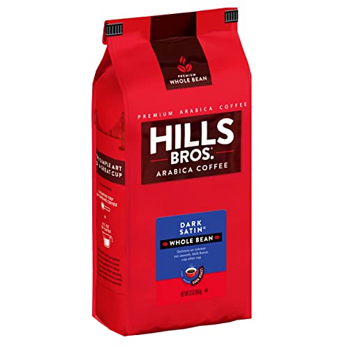 Кафе пълнозърнести Hills Bros Dark Сатен, Тъмна печене - Кафе на зърна арабика – Наситен тъмен купажированный кафе с приключенски