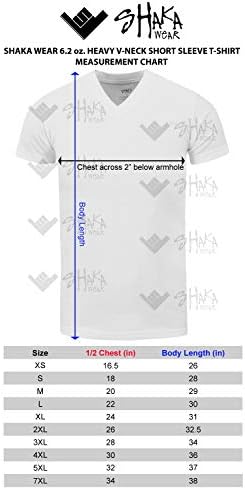 Мъжки Памучен Тениска в тежка категория – Базова 6,2 Унции, Къс Ръкав, V-образно Деколте, Однотонная Тениска, Тениски Обикновен Голям и Висок Размер