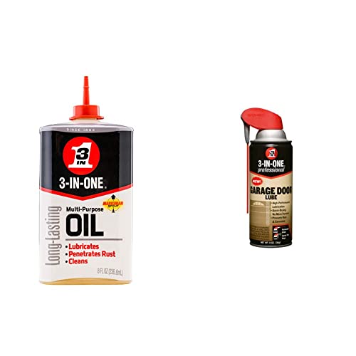 Универсално масло 3 В ЕДНО, 8 грама и Професионална грес за гаражни врати със спрей Smart Straw на 2 приема, 11 грама