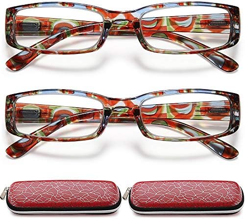 Очила за четене Женски с блокиране на синя светлина - Комплект от 2-х анти-сини ридеров за жени + 2,0 Модни очила с защита от деформации