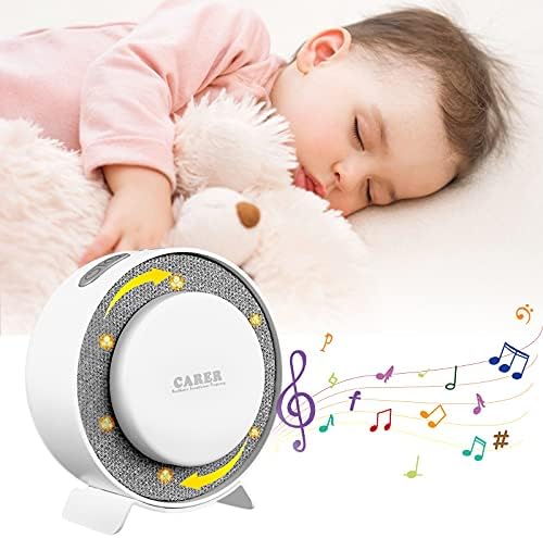 Машина с бял шум за спане на дете, възрастни, Релаксиращи и успокояващи Звуци на Природата Машини с таймер и функция памет, подсветка на дишането и регулатор на сила
