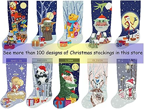 Коледни чорапи с шарките на кръстат Бод PDF, Сладък детски модерен дизайн кръстат бод за начинаещи, схема за кръстат бод като зимни
