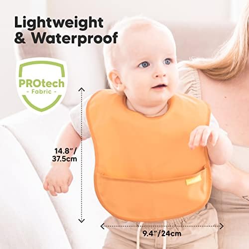 KeaBabies 3 опаковки Непромокаеми бебешки нагрудников за хранене и Силикон тава за замразяване на детски храни с защелкивающейся