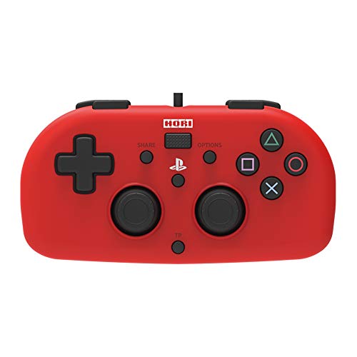 Кабелен геймпад PS4 Mini (червен) от HORI - Официално лицензиран от Sony