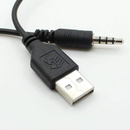 3,5 мм Штекерный AUX аудио жак до USB 2.0 Штекерный кабел за зареждане, Кабел адаптер за USB кабел към Aux USB аудио кабел Адаптер