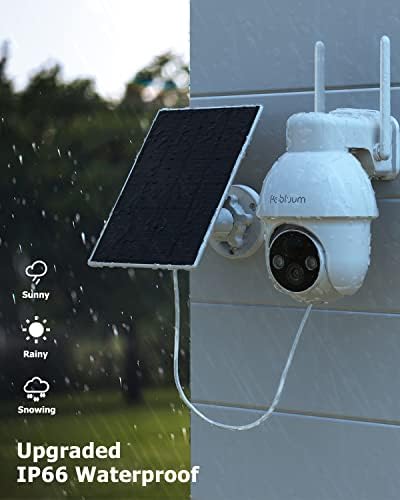 Rebluum 3MP Слънчеви охранителни Камери Безжични Външни с 64 GB SD карта (2 опаковки)