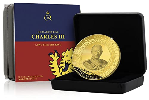 2022 Модерна Възпоменателна Монета PowerCoin Воцарение крал Карл Iii Позлатен Медал от Недрагоценного метал 2022 Доказателство