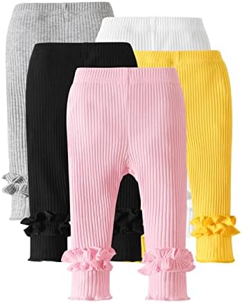 U· nikaka / Ластични Панталони-клеш за деца и малки момичета с рюшами, Флисовые Панталони и Гамаши, 5 бр.