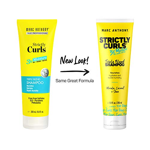 Шампоан за къдрава коса Marc Anthony, Strictly Curls - 3 пъти хидратация за даване на форма и засилване на резба - Масло от шеа,