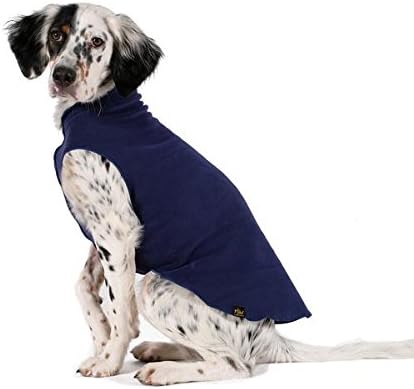 Вълнена Палто За кучета с Златен Лапой - Тъмно Син Размер от 20