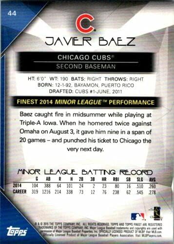 Набор от карти Topps Най-добрите Бейзбол Series 2015 Mint 100 новобранец Хавиер Баэзом Plus