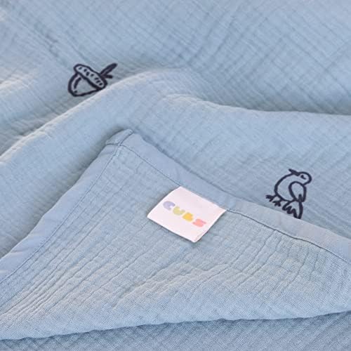 Муслиновое детско одеало cubs от органичен памук - 4 слой - Дышащее - Лесно - идеален за детската душа и други специални дни