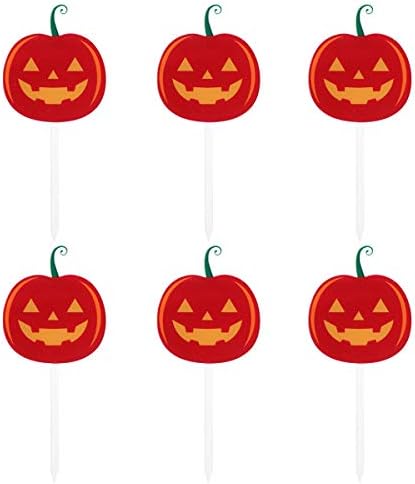 PartyKindom 6 Бр., Топперы за Торта във формата на Тикви за Хелоуин, Декоративни Акрилни Пръчки за Тортата за Хелоуин парти за Хелоуин