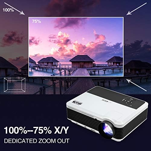 HD Проектор 6000 Лумена 200Дисплей LED 1080P видео проектор Поддръжка на Мащабиране Keystone USB HDMI Цифров Мултимедиен Проектор
