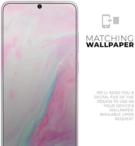Дизайн Skinz бледо Розово с мраморни покритие | Защитно Vinyl стикер-обвивка, която е съвместима с Samsung Galaxy Note 10 (на целия корпус, покритие на екрана и задната Стъклена обв