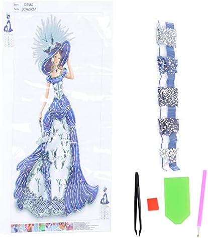 Dimond Decoration Art Kit, Комплект за Декорация на Бродерия Lady Pattern Crystal Живопис 5D Картина за Спални за Приятелите (DZ582)