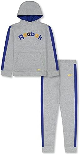 Спортен костюм Reebok за момчета от 2 теми, комплект дрехи - Пуловер с качулка + Удобни Спортни панталони за джогинг отвътре