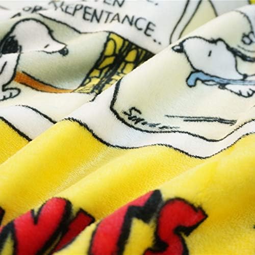 Меко Бархатное одеяло Peanuts Gang Снупи (жълт)