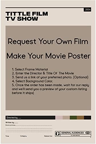Заявете свой Собствен Плакат на филма Идея за Подарък Потребителски Плакат на филма Минималистичен Плакат на Филма Стенен Арт Принт