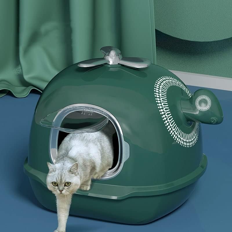 GPPZM Напълно Затворен котешката тоалетна за котки Със защитата от пръски, Лесно моющийся, Много Голям котешката тоалетна за котки,