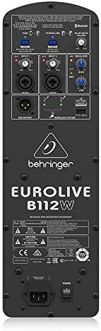 Активна 2-Лентови високоговорители Behringer B112W 12PA с безжична технология Bluetooth, възможност за безжичен микрофон и вграден