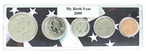 Монета 2000-5 Година на раждане, инсталирана в держателе на американското Без лечение
