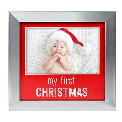 Лил Праскова, Първата Ми Коледна Сребро-Червена рамка за снимка, Първата Коледна рамка за снимка за Дете, Подарък за Спомен за Празник